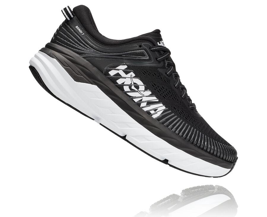 Hoka One One Løbesko Dame - Bondi 7 - Sort/Hvide - 034178BFN